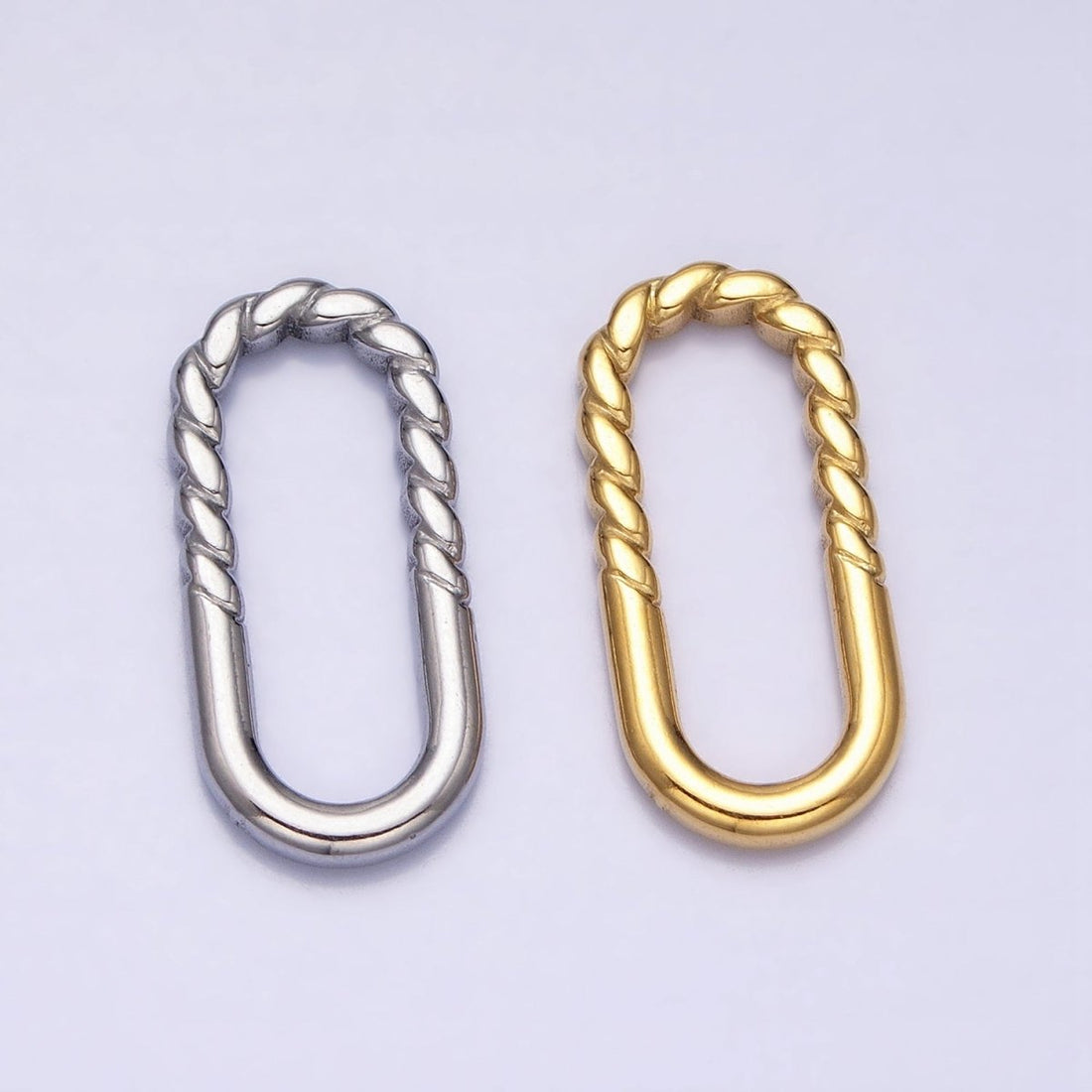 Gold, Silver 21mm Half Twisted Oblong Link Supply | Z-290 Z-291