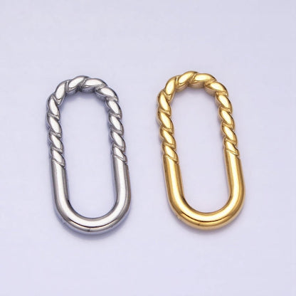 Gold, Silver 21mm Half Twisted Oblong Link Supply | Z-290 Z-291