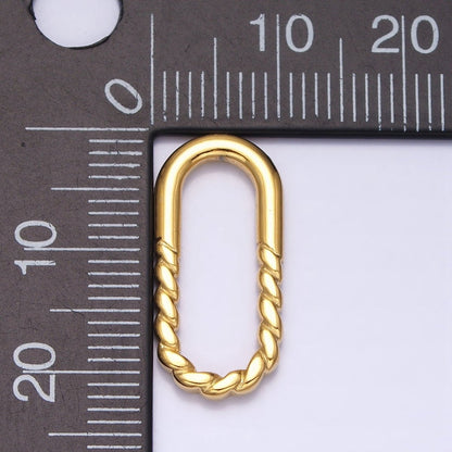 Gold, Silver 21mm Half Twisted Oblong Link Supply | Z-290 Z-291