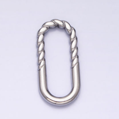Gold, Silver 21mm Half Twisted Oblong Link Supply | Z-290 Z-291