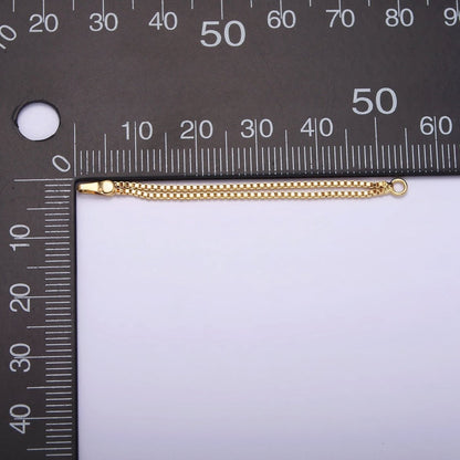 Gold, Silver 5mm Double Box Chain Open Loop Linear Earring Drop Jewelry Making Supply | Z-933 Z-934
