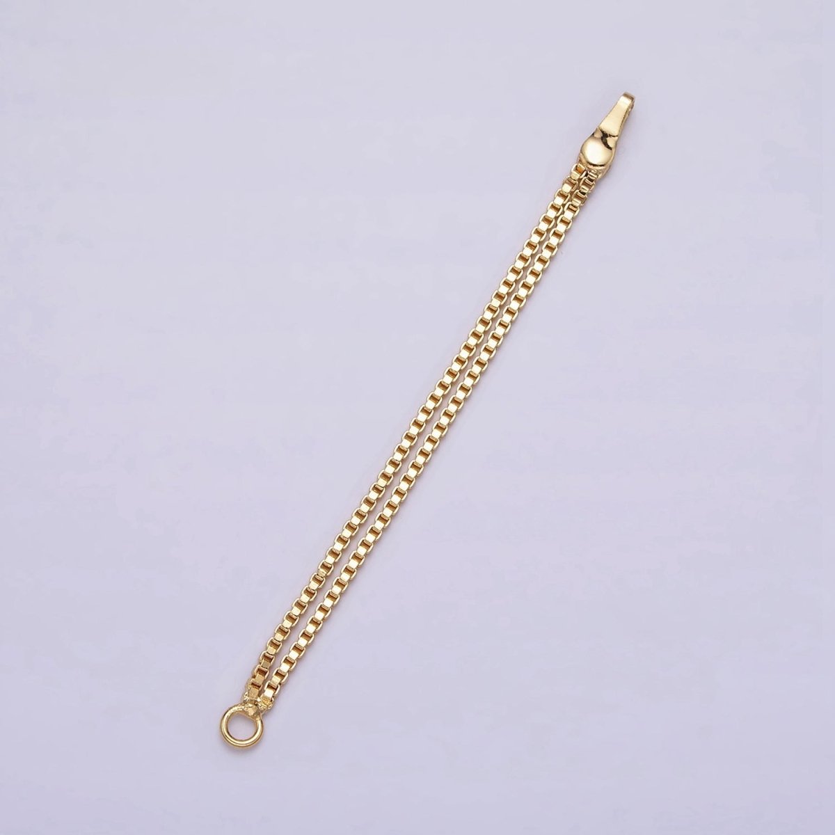 Gold, Silver 5mm Double Box Chain Open Loop Linear Earring Drop Jewelry Making Supply | Z-933 Z-934