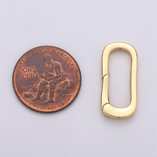 Gold Silver Black Rose Gold Push Gate Oval Clasp, Spring gate Clasp, 21.2x10mm WHOLESALE Supply 2.8mm Thickness L-061~L-064