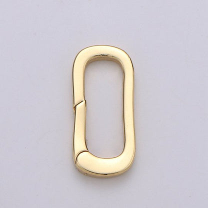 Gold Silver Black Rose Gold Push Gate Oval Clasp, Spring gate Clasp, 21.2x10mm WHOLESALE Supply 2.8mm Thickness L-061~L-064