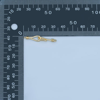 Gold, Silver Clasps With Hook for Jewelry End Clasp Closure Supply for Jewelry Making Z-057 Z-058
