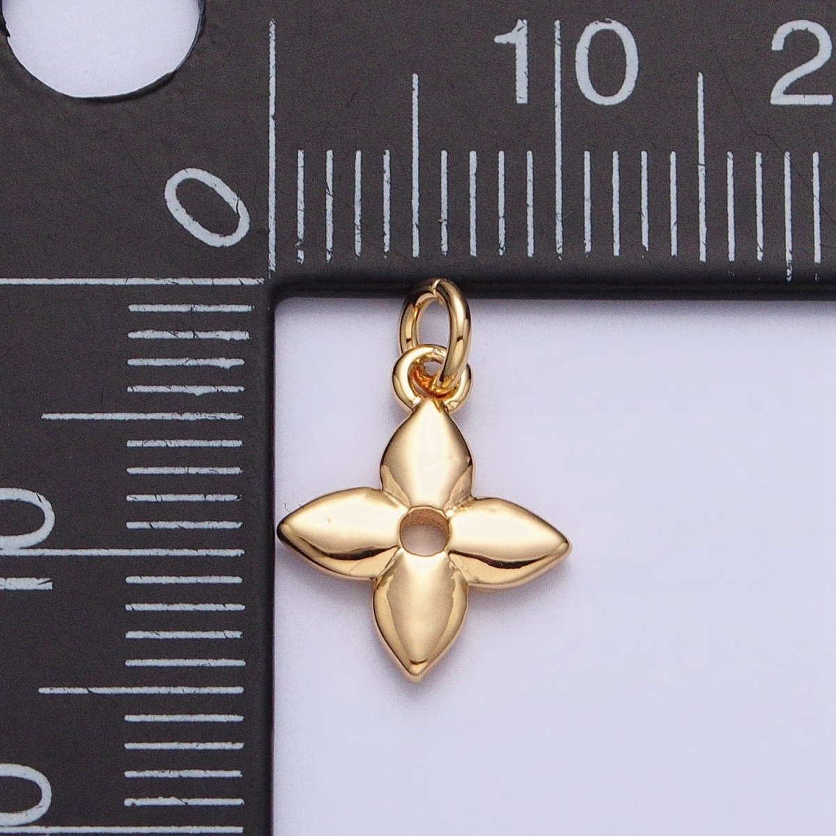 Gold, Silver Four-Leaf Flower Nature Add-On Charm | AC-617 AC-618