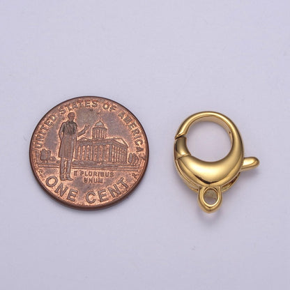 Gold / Silver Lobster Clasps - Oval Style in 24k Gold Filled L-594 L-595