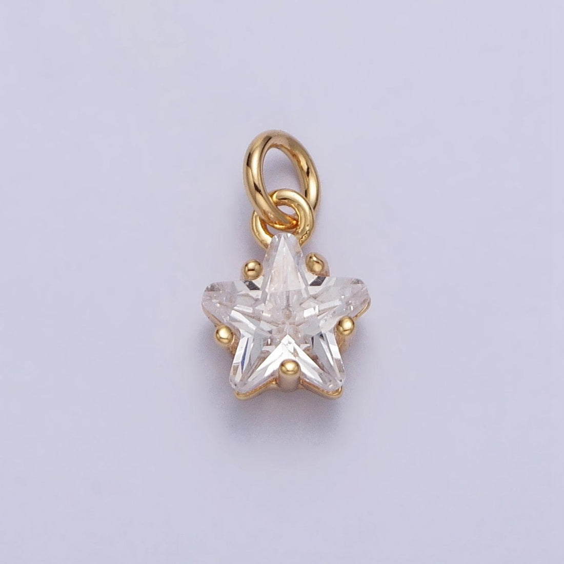 Gold, Silver Mini Celestial Star Clear CZ Cubic Zirconia Add-On Charm | AC237 AC238