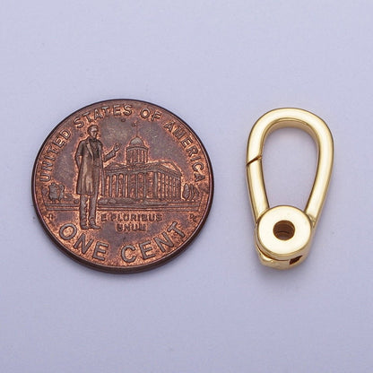 Gold / Silver Push Gate Ring , Charm Enhancer Link, Jewelry Closure Wholesale Supply | K-048 K-050