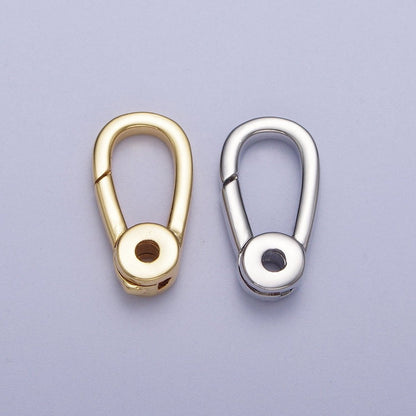 Gold / Silver Push Gate Ring , Charm Enhancer Link, Jewelry Closure Wholesale Supply | K-048 K-050