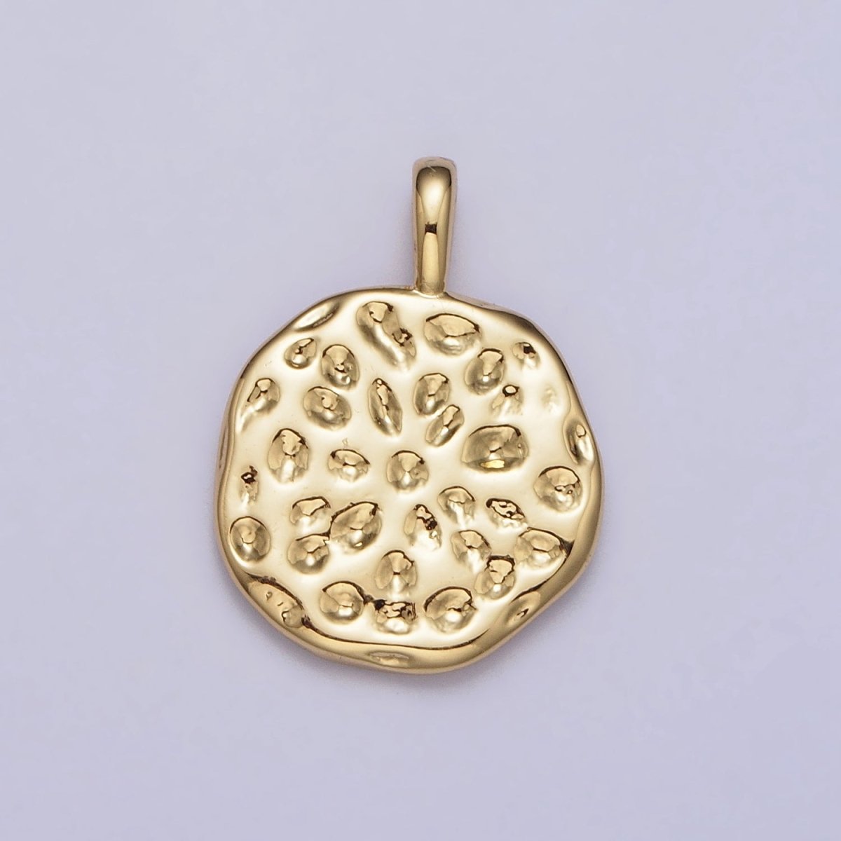 Gold, Silver Religious Latin Cross White Enamel Round Stamped Charm | AG-025 AC1139
