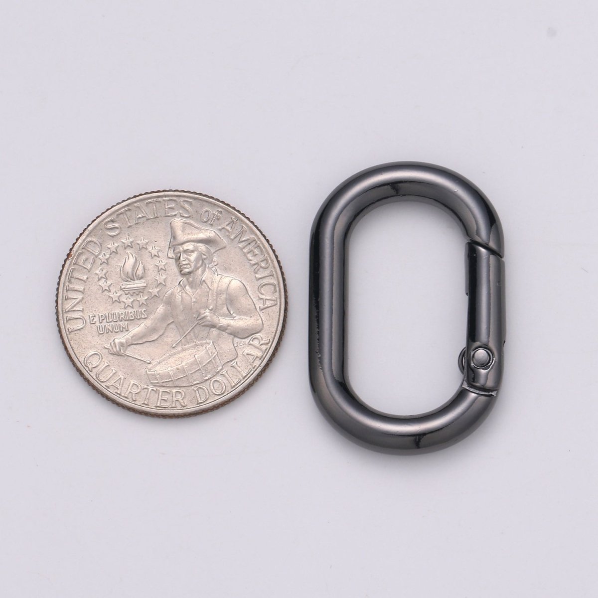 Gold, Silver, Rose Gold, Black Thick Push Gate Oval Clasp, Spring gate Clasp, 20x31mm Chunky Clasp for Statement Necklace  L-028~L-031