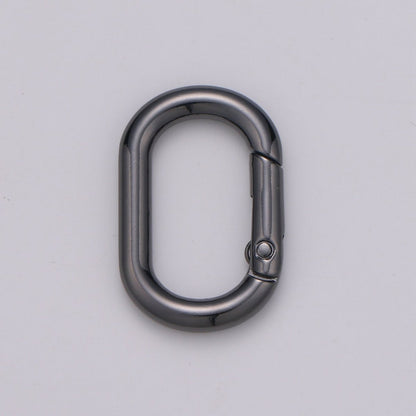 Gold, Silver, Rose Gold, Black Thick Push Gate Oval Clasp, Spring gate Clasp, 20x31mm Chunky Clasp for Statement Necklace  L-028~L-031