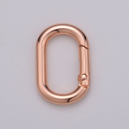 Gold, Silver, Rose Gold, Black Thick Push Gate Oval Clasp, Spring gate Clasp, 20x31mm Chunky Clasp for Statement Necklace  L-028~L-031