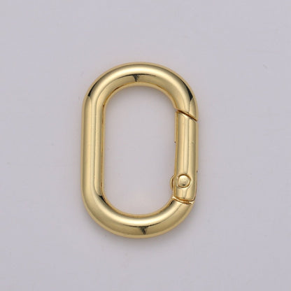 Gold, Silver, Rose Gold, Black Thick Push Gate Oval Clasp, Spring gate Clasp, 20x31mm Chunky Clasp for Statement Necklace  L-028~L-031