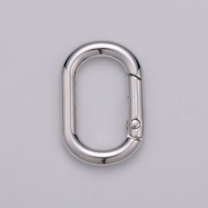 Gold, Silver, Rose Gold, Black Thick Push Gate Oval Clasp, Spring gate Clasp, 20x31mm Chunky Clasp for Statement Necklace  L-028~L-031