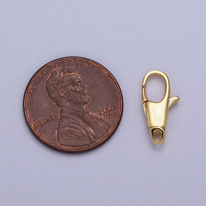 Gold / Silver Slim Long Lobster Clasps for Necklace Bracelet End Clasp Basic Component Z-192 Z-193