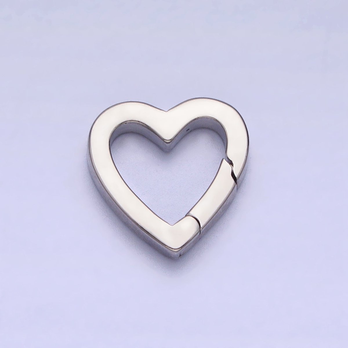 Gold Silver Spring Gate Ring Heart Clasp, Push Clip Clasp, Spring Gate for Jewelry Making Z-309 Z-310