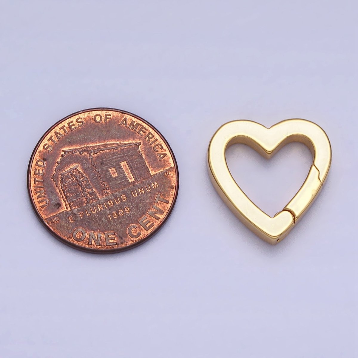 Gold Silver Spring Gate Ring Heart Clasp, Push Clip Clasp, Spring Gate for Jewelry Making Z-309 Z-310