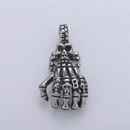 Gold Skeleton Hand Charm Zombie Hand Charm Silver Halloween Charm Tibetan Silver Charms For Men Jewelry Making in Stailness Steel Finding J-793, J-795