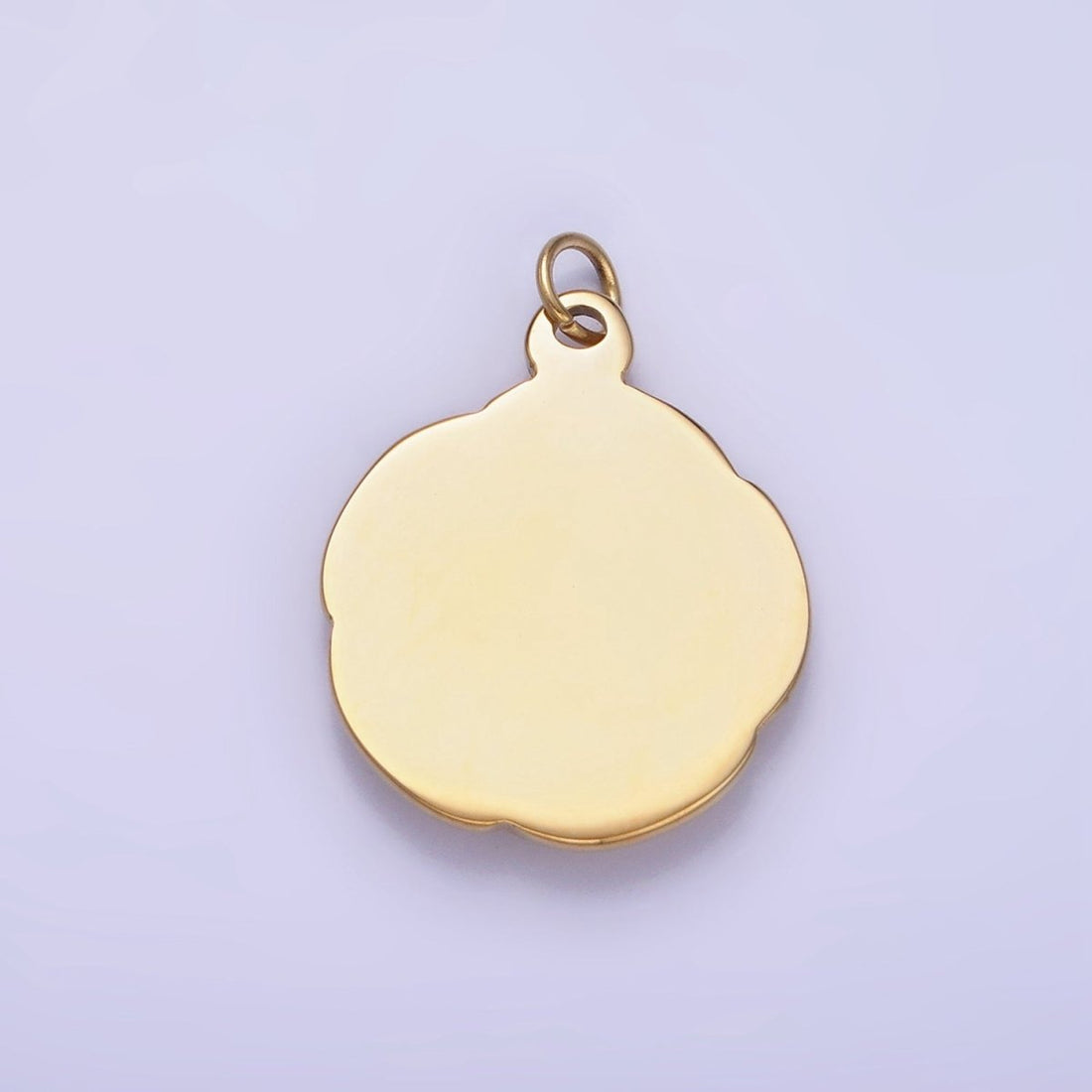 Gold Stainless Steel 16mm Hibiscus Flower Charm Minimalist Floral Charm | P932