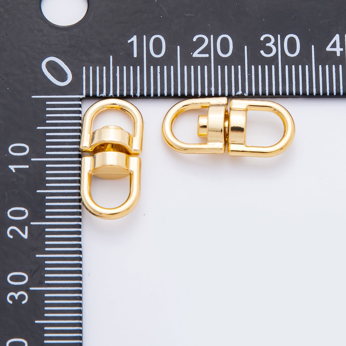 Gold Stainless Steel 20mm Double Swivel Link Clasp Charm Finding | Z-A1257