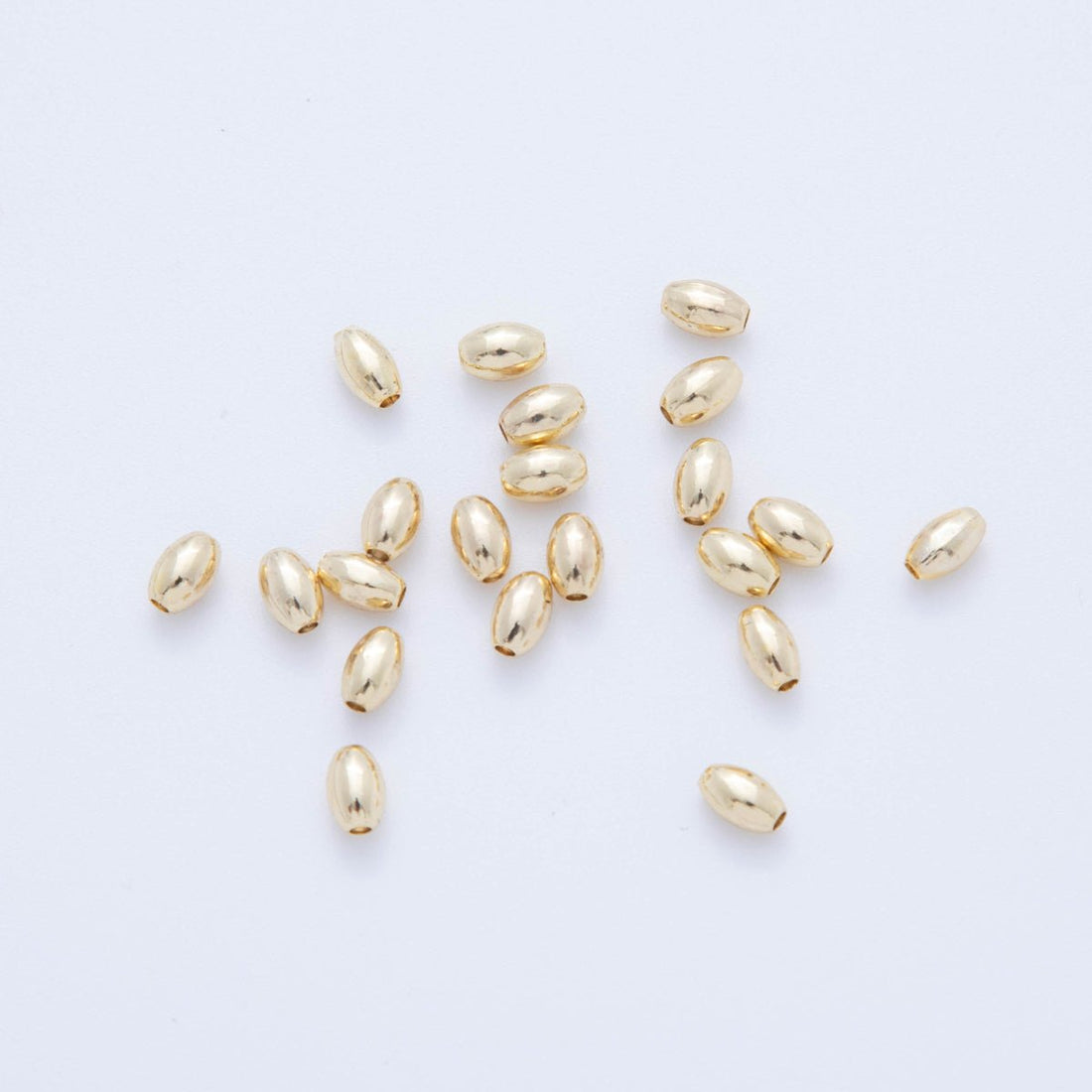 Gold Stainless Steel 5mm Oval Bar Tube Slider Bead Spacer | AF-A1071