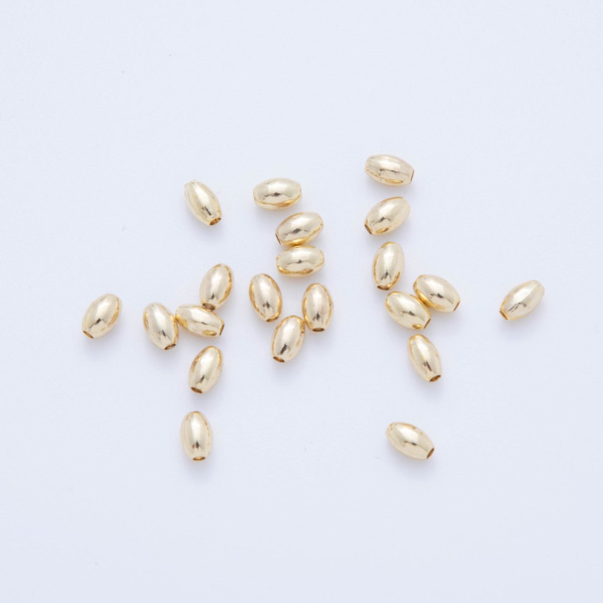 Gold Stainless Steel 5mm Oval Bar Tube Slider Bead Spacer | AF-A1071