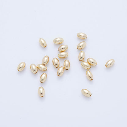 Gold Stainless Steel 5mm Oval Bar Tube Slider Bead Spacer | AF-A1071