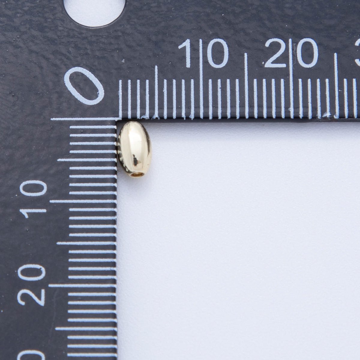 Gold Stainless Steel 6mm Rice-Shaped Tube Bead Spacer | AF-A1075