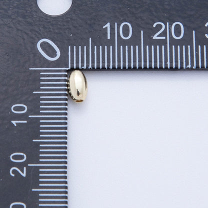 Gold Stainless Steel 6mm Rice-Shaped Tube Bead Spacer | AF-A1075