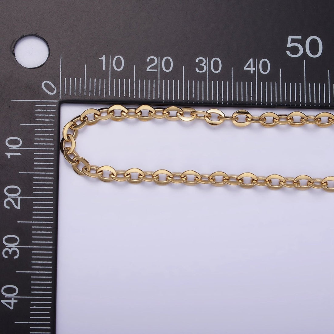 Gold Stainless Steel Cable Chain by Yard for Jewelry Making | ROLL-1466 Clearance Pricing