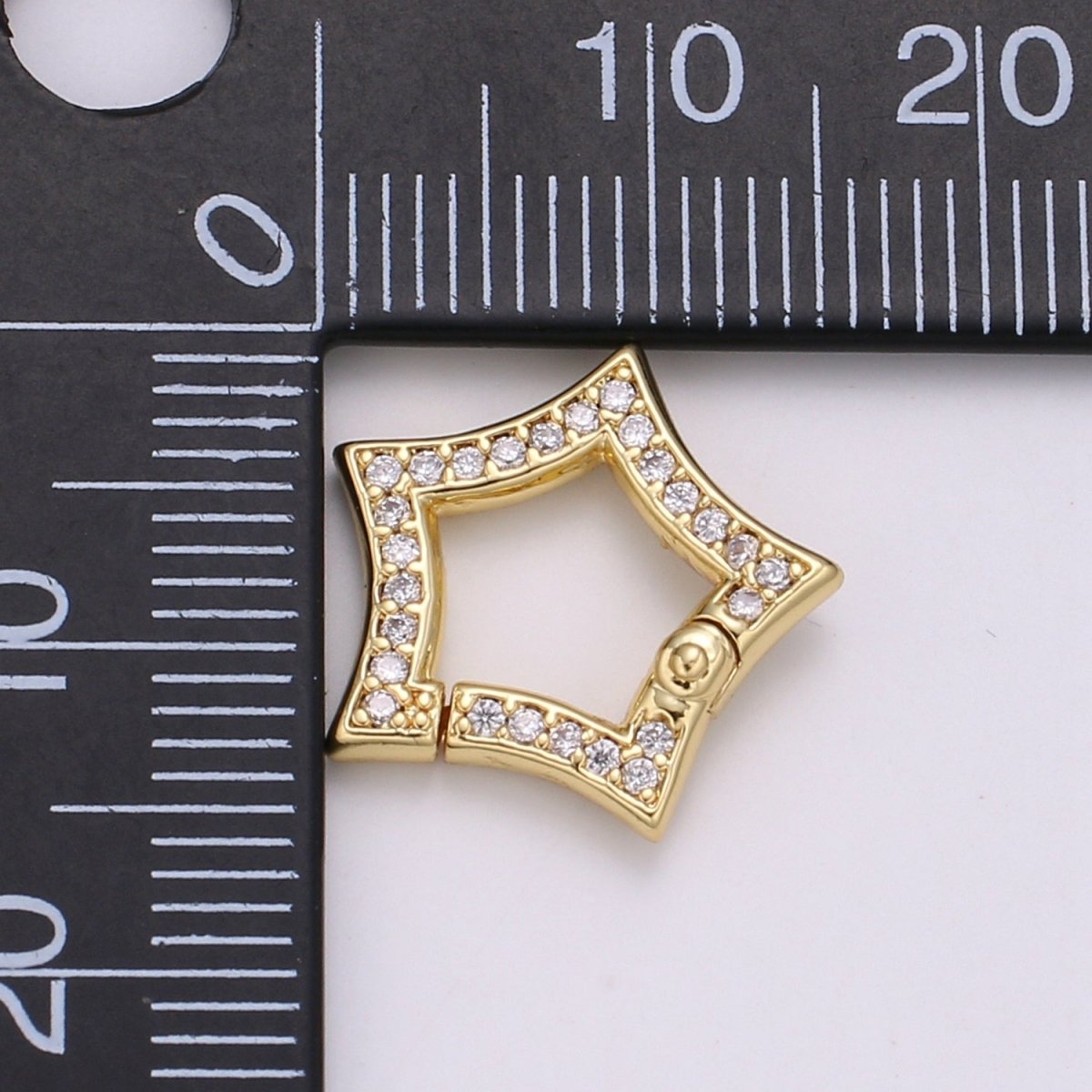 Gold Star Clasp Spring Gate Ring, Push Gate Ring Snap Click Lock 14K Gold Filled Clasp for Link Necklace Bracelet Connector L-169 L-170
