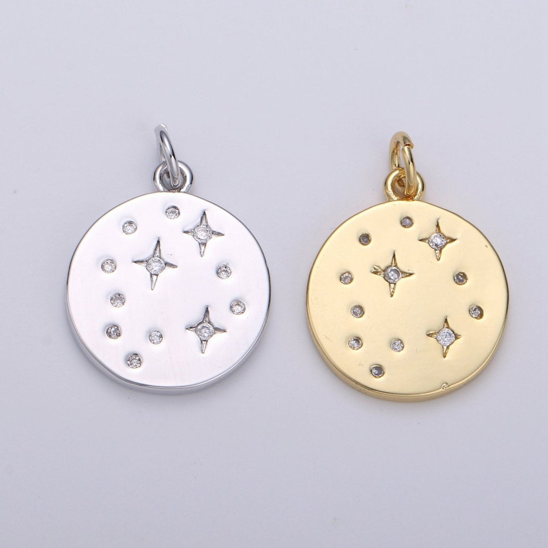 Gold Star Jewelry Gold Sky Galaxy Charm Jewelry Making Supply 24K Gold Filled Findings Silver Celestial Jewelry D-530 D-531