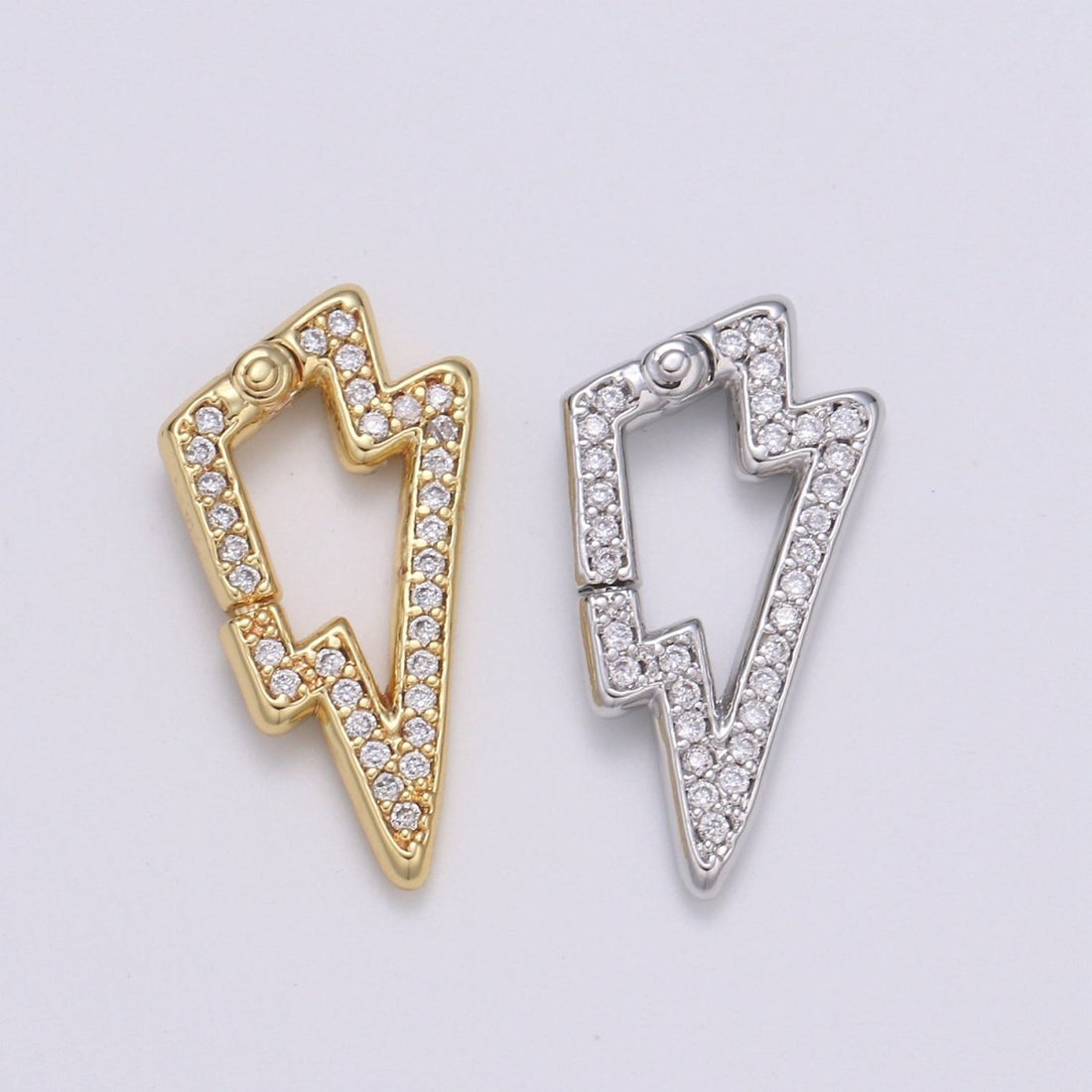 Gold Thunder Clasp Spring Gate Ring, Pull Gate Ring Snap Click Lock 14K Gold Filled Clasp for Link Necklace Bracelet Connector L-167~L-168