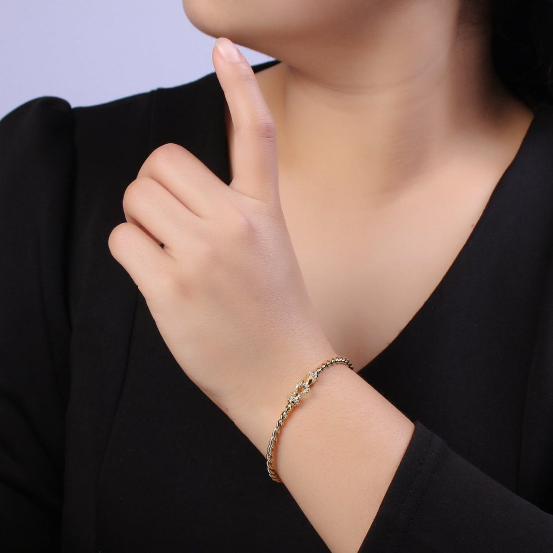 Gold Twisted Rope Bracelet Dainty Cuff Bangle, Braided Bracelet, Stacking Bracelet | WA-692 WA-693 Clearance Pricing