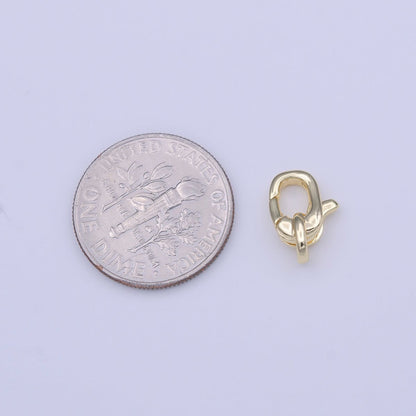 Gold Unique 11mm x 7.5mm Lobster Claw Clasps Jewelry Making Closure Supply | K-272