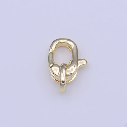 Gold Unique 11mm x 7.5mm Lobster Claw Clasps Jewelry Making Closure Supply | K-272