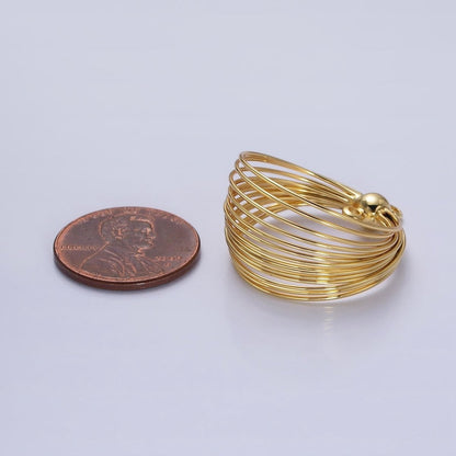 Gold Wire Round Layer Charm for Necklace Earring Component Jewelry Making Z-171 Z-172