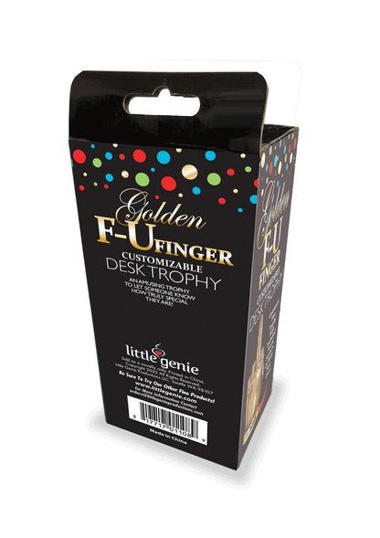 Golden F-U Finger Customizable Desk Trophy Fun Gift