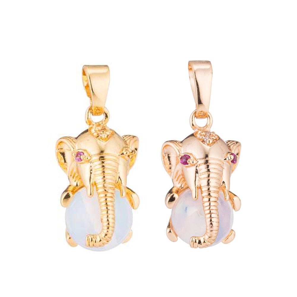 Gold/Rose Gold/Silver Baby Elephant Trunk Nature Ball Circus Jungle DIY Cubic Zirconia Necklace H-208 H-311