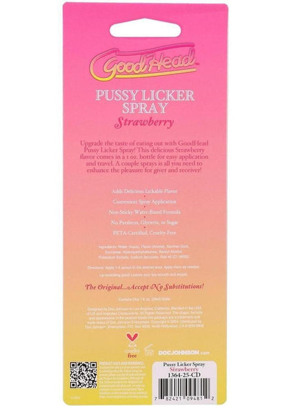 GoodHead Pussy Licker Spray Strawberry Flavor