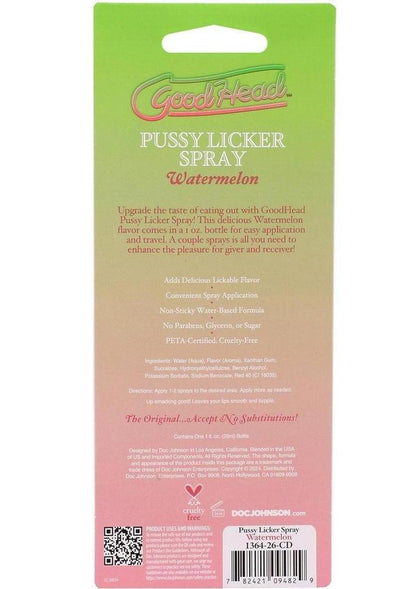 Good Head Pussy Licker Watermelon Oral Spray