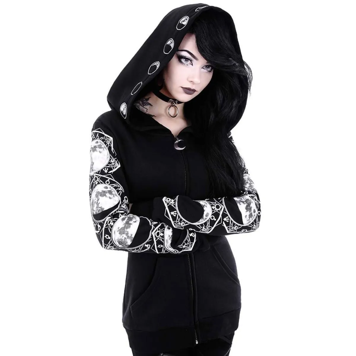 Goth Lunar Hoodie