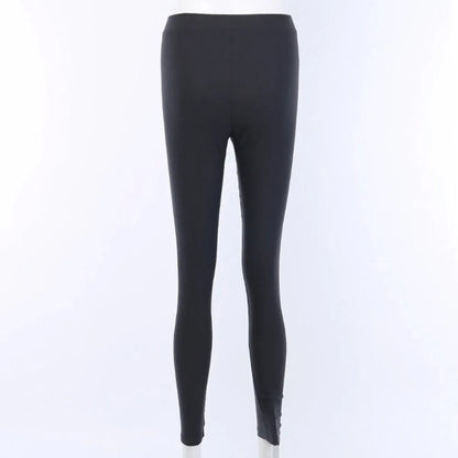 Gothic Crescent Moon Cutout Pants