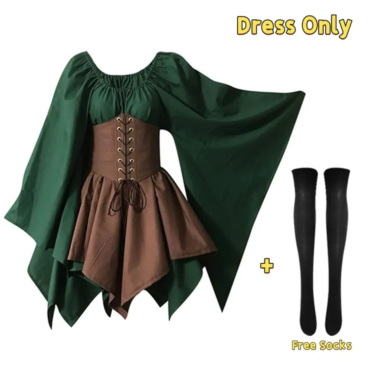 Gothic Elf Corset Dress – Medieval Fairy Lolita Cosplay
