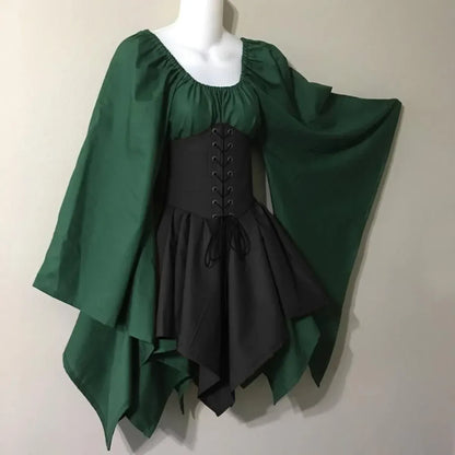 Gothic Elf Corset Dress – Medieval Fairy Lolita Cosplay