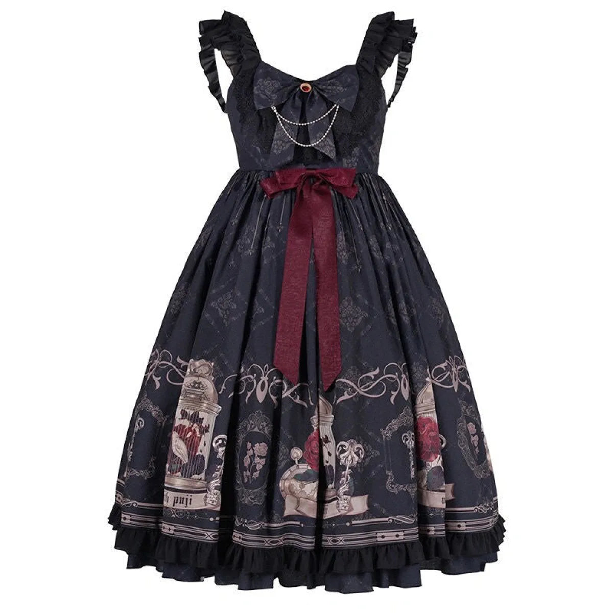 Gothic Lolita Print Dress