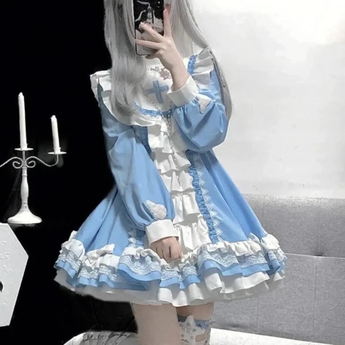 Gothic Lolita Ruffle Dress