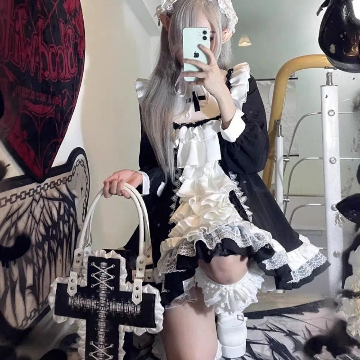 Gothic Lolita Ruffle Dress